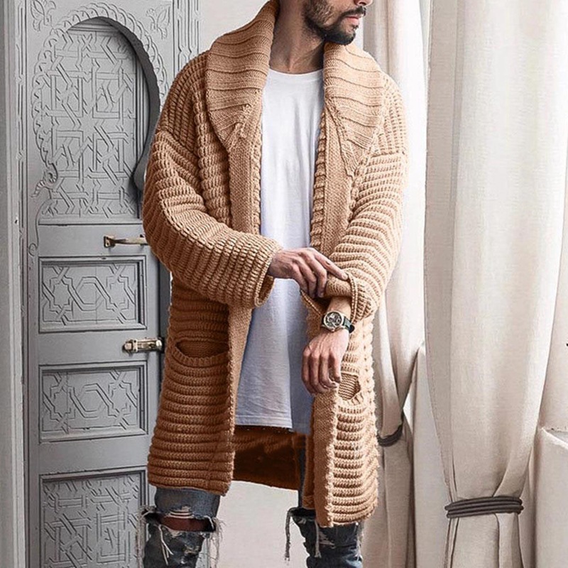 Fashionable Mid-Length Knitted Cardigan