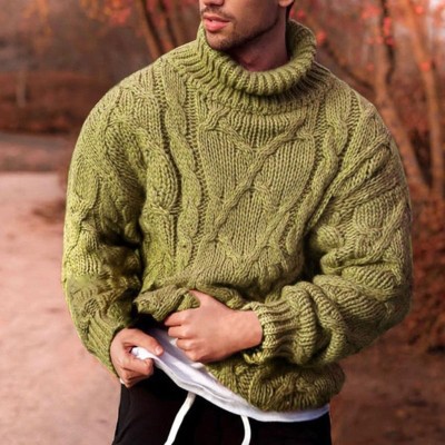 Fashion Casual Twist High Neck Sweater
