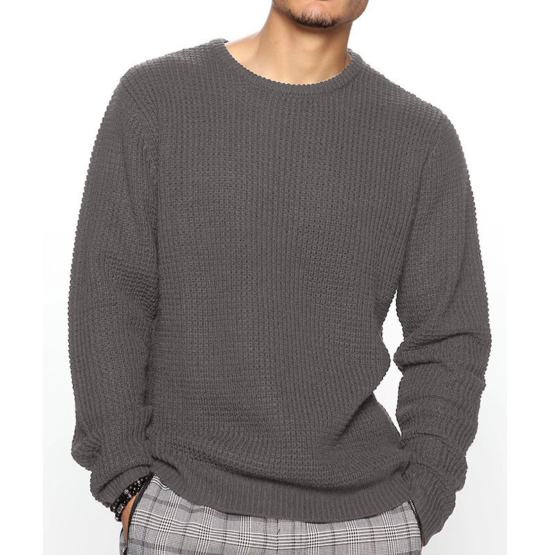 Men's Crew Neck Pullover Knit Sweater