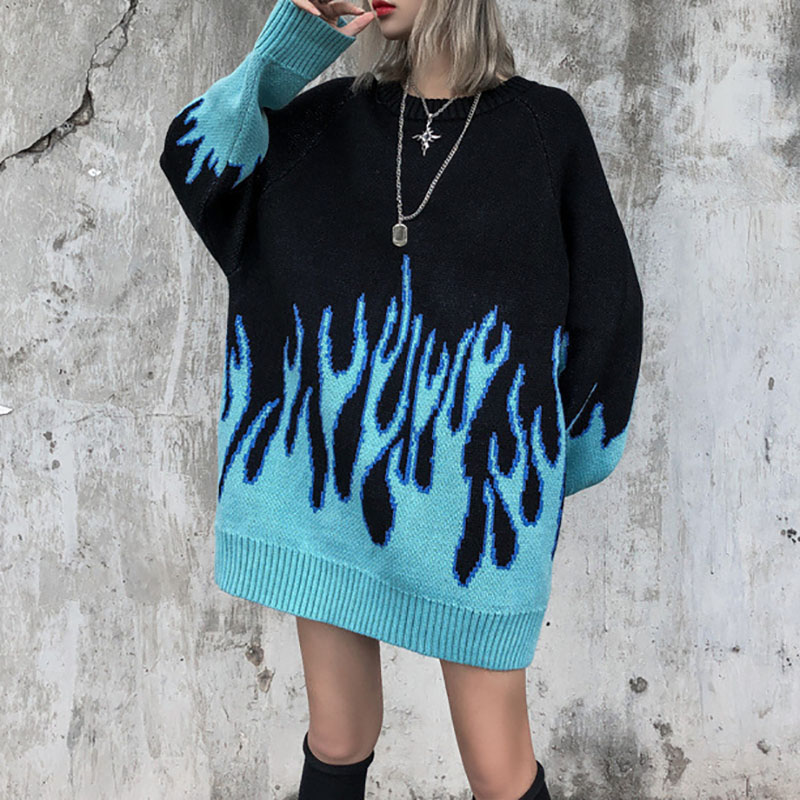Neutral Flame Printed Sweater