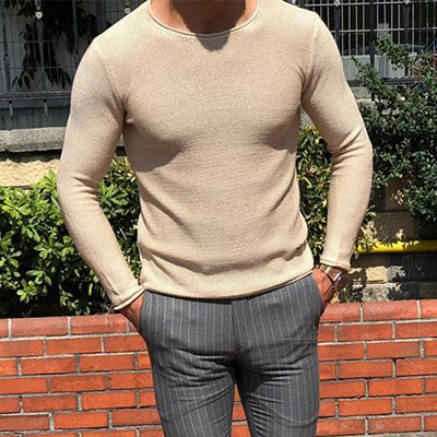 Casual Round Neck Solid Color Sweater