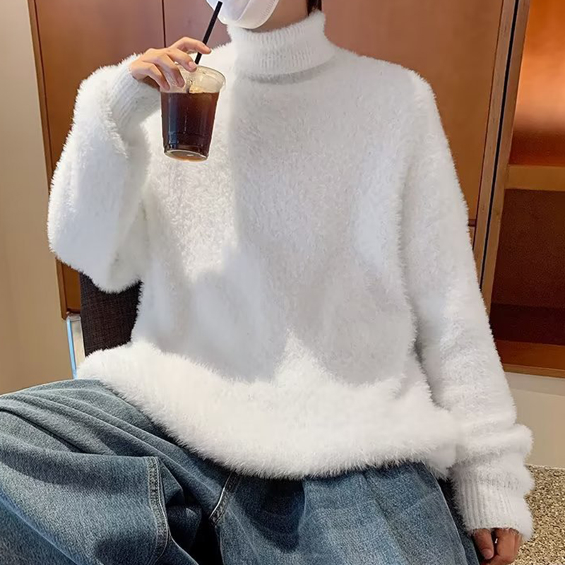 Turtleneck Mink Fleece Sweater
