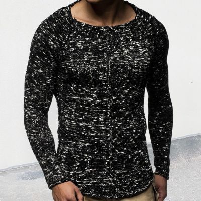 Slim Long Sleeve Color Block Sweater