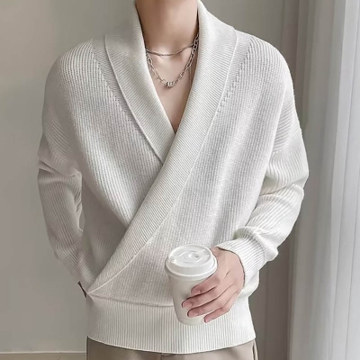 Vintage Pullover Deep V-neck Sweater