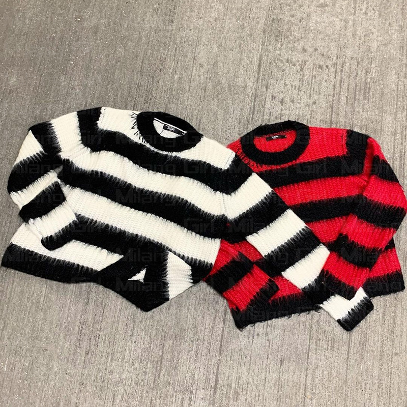 Personalized Striped Crew Neck Sweater