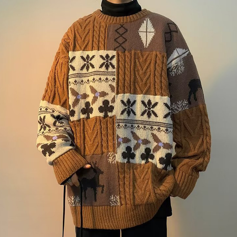 Patchwork Vintage Knitted Sweater