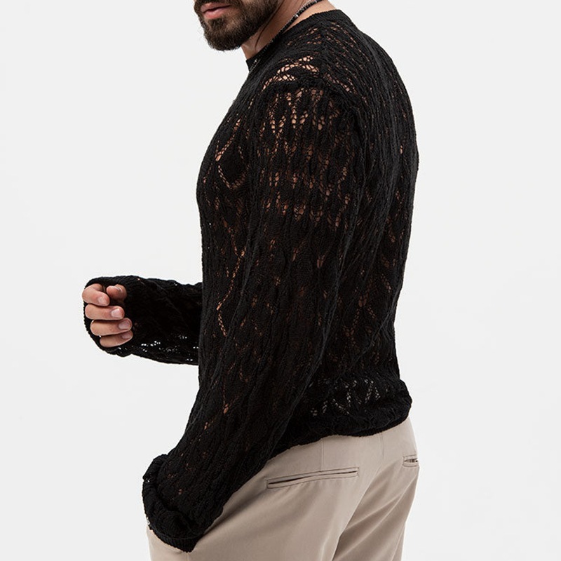 Geometric Cutout Knitted Sweater