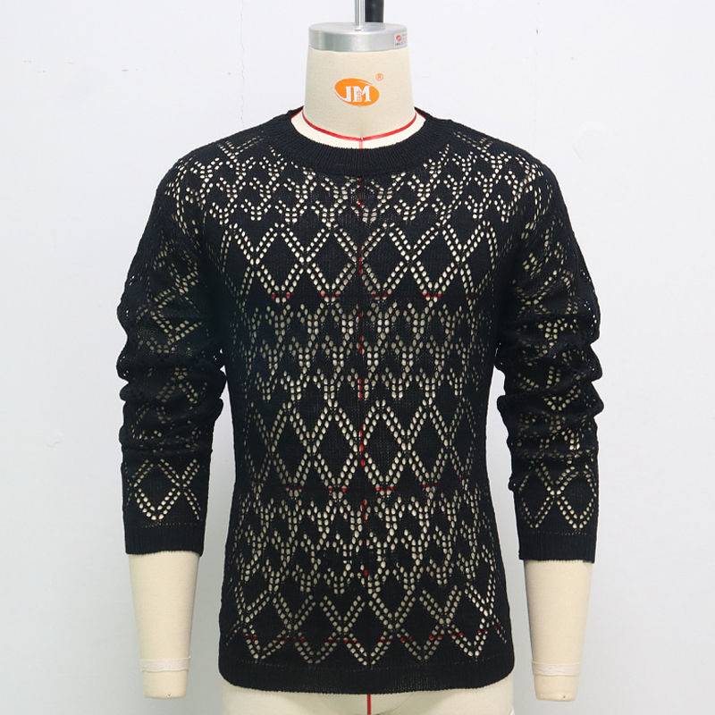 Geometric Cutout Knitted Sweater