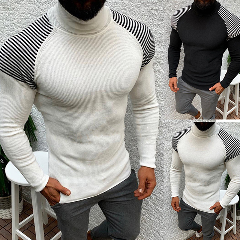 Slim Fit Long Sleeve Pullover Turtleneck Sweater