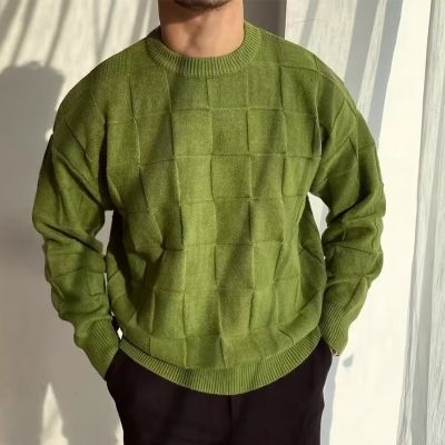 4 Colour Solid Color Crew Neck Sweater