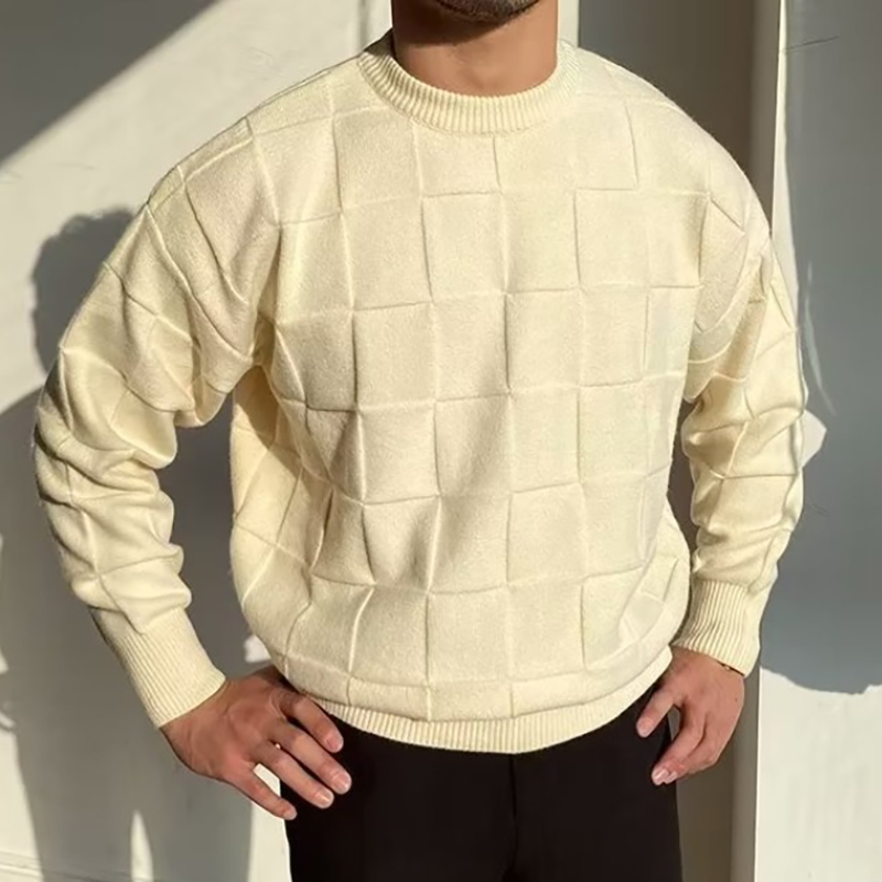 4 Colour Solid Color Crew Neck Sweater