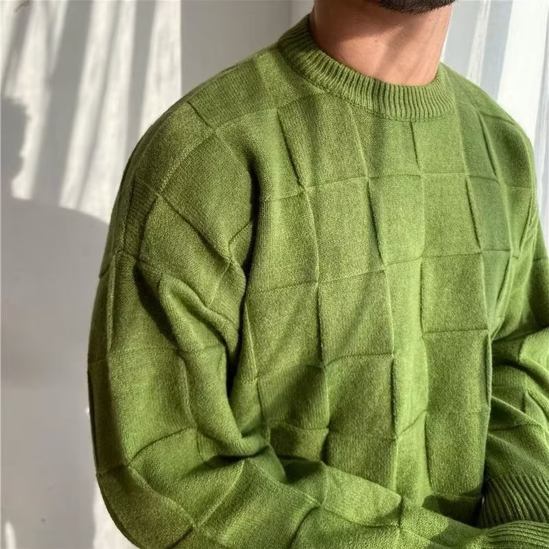 4 Colour Solid Color Crew Neck Sweater