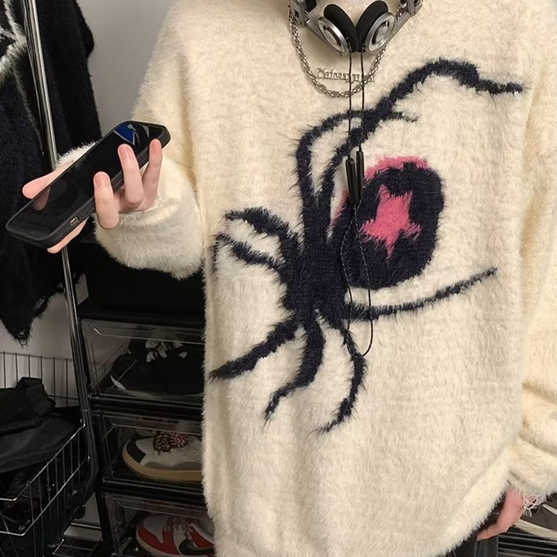 Pullover Spider Jacquard Sweater