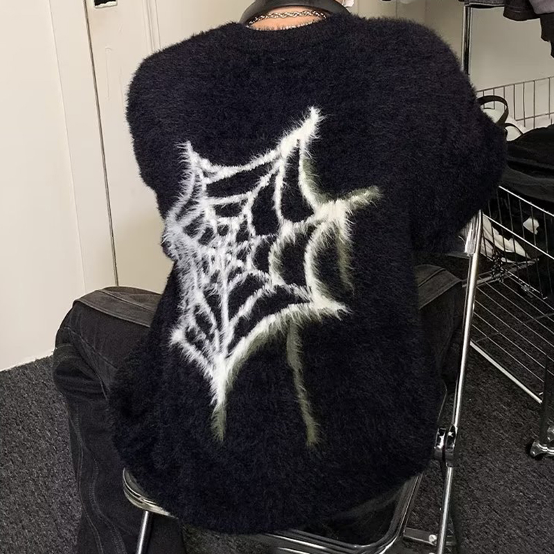 Pullover Spider Jacquard Sweater