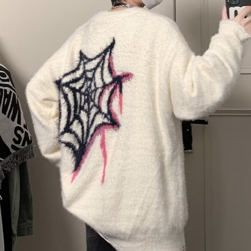 Pullover Spider Jacquard Sweater