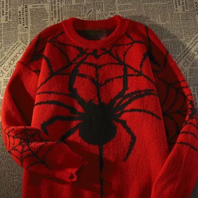 Unisex Spider Ripped Sweater