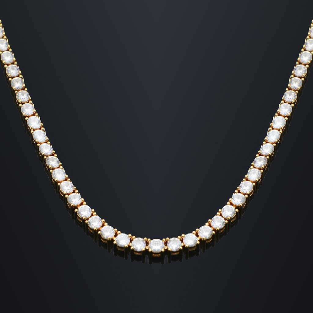 3mm Tennis Necklace in Gold