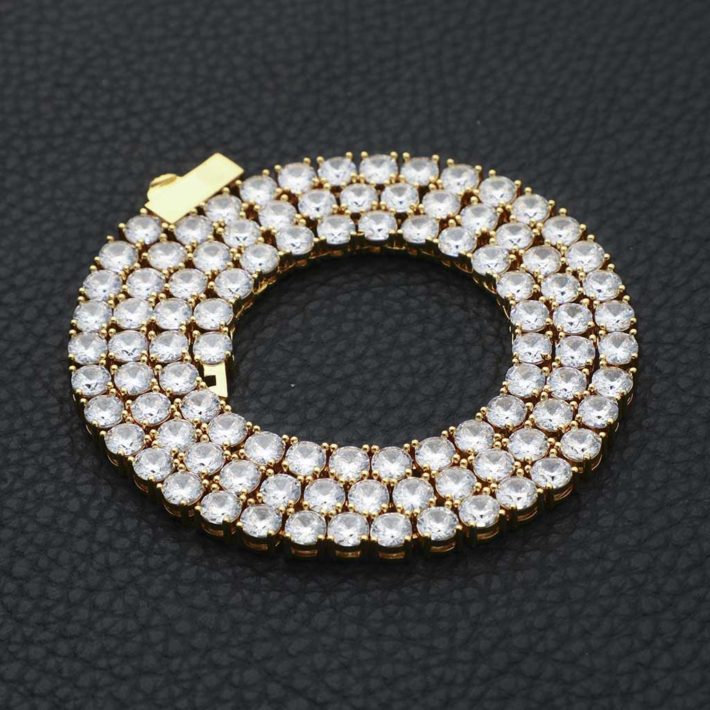 5mm Tennis Necklace in Gold
