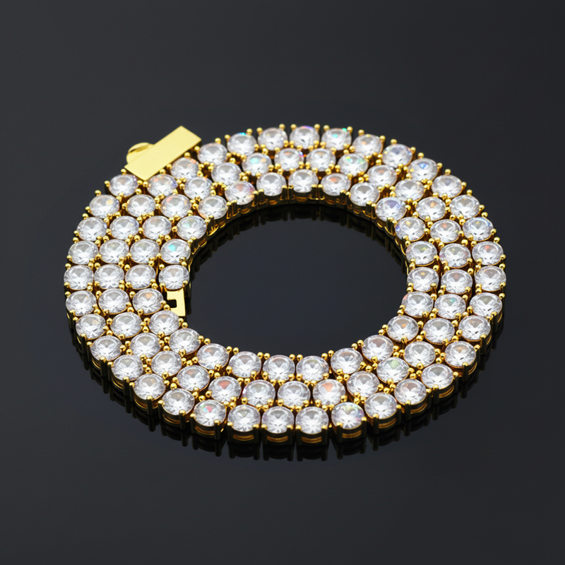 5mm Tennis Necklace in Gold