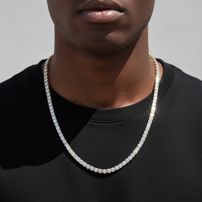 5mm Tennis Necklace in Gold