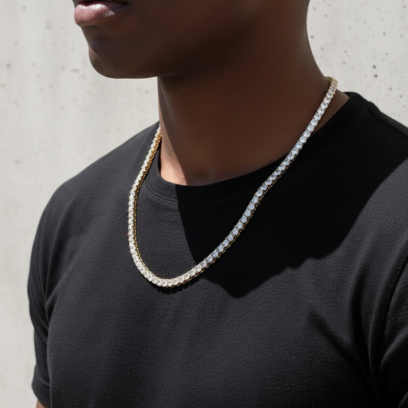 5mm Tennis Necklace in Gold