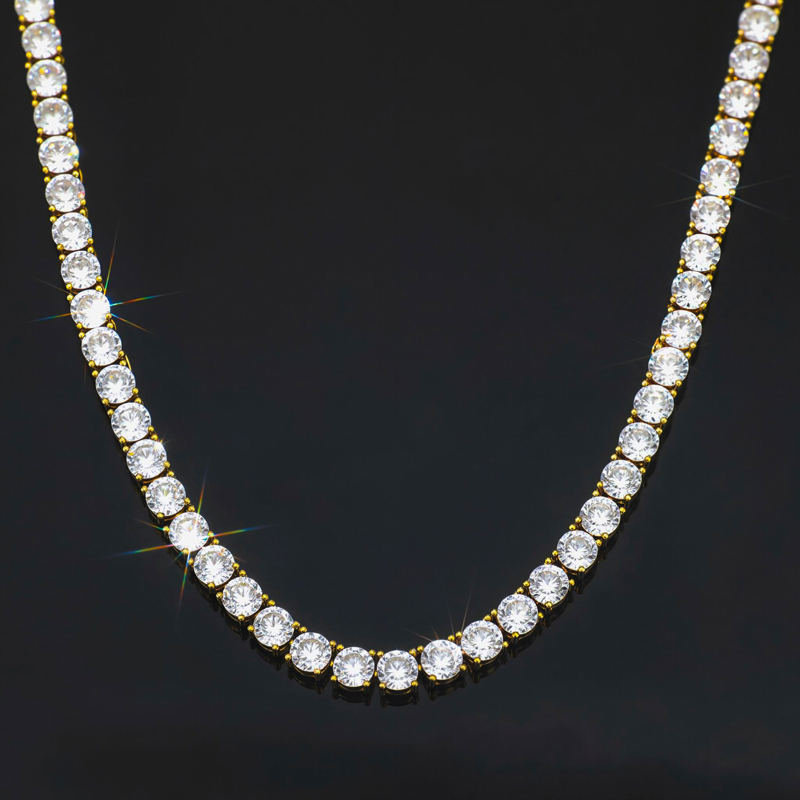 5mm Tennis Necklace in Gold