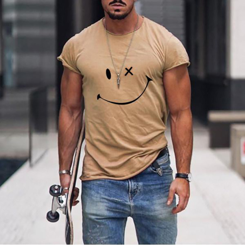 Men's Smiley Short Sleeve Street T-Shirt