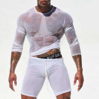 Mesh Transparent Ultra-thin Breathable Long-sleeved T-shirt