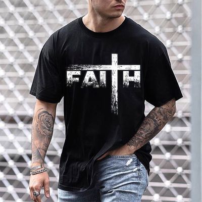 "Faith" Print Short-sleeve Pullover T-shirt