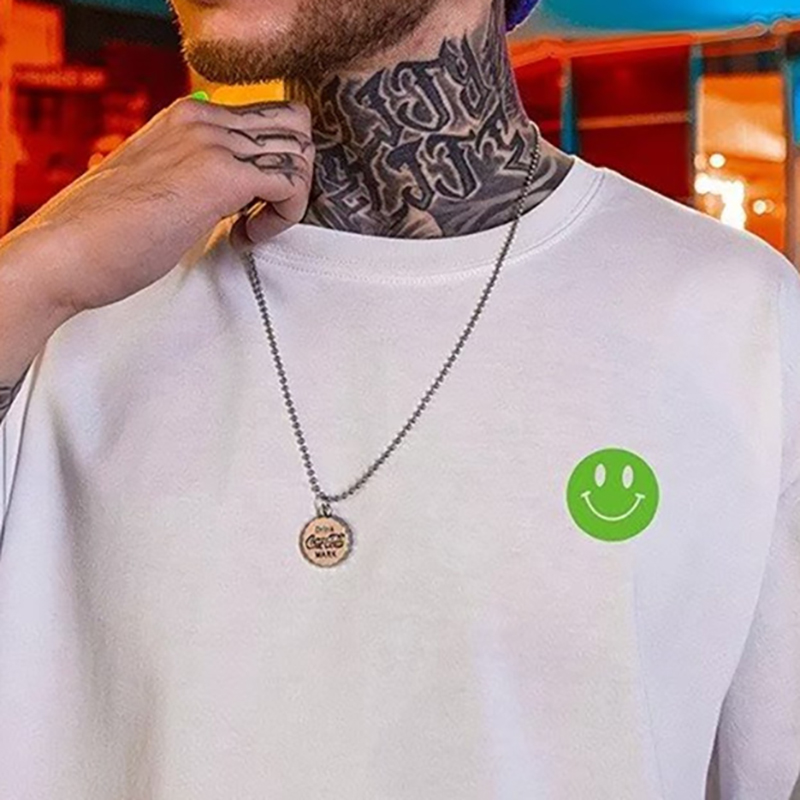 Short Sleeve Loose Hip Hop Smiley T-Shirt Short Sleeve Loose Hip Hop Smiley T-Shirt