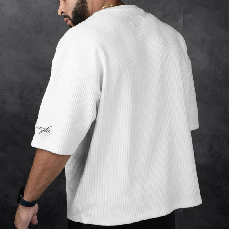 Corduroy Oversized Cotton T-Shirt
