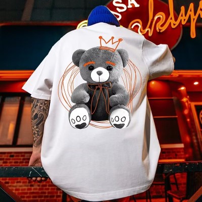 Street Bear Short Sleeve Couple T-Shirt