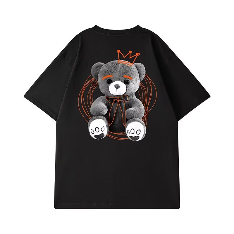 Street Bear Short Sleeve Couple T-Shirt