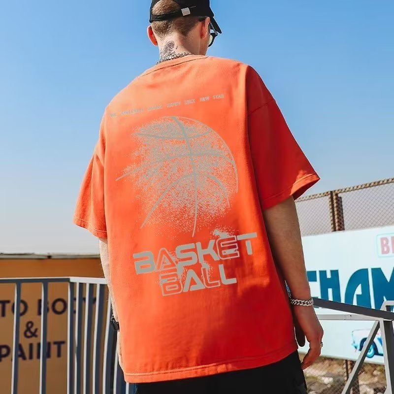 Sports Basketball Oversize Short-sleeved T-shirt