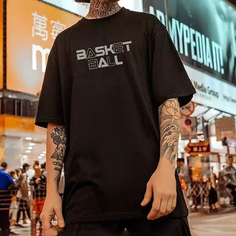 Sports Basketball Oversize Short-sleeved T-shirt