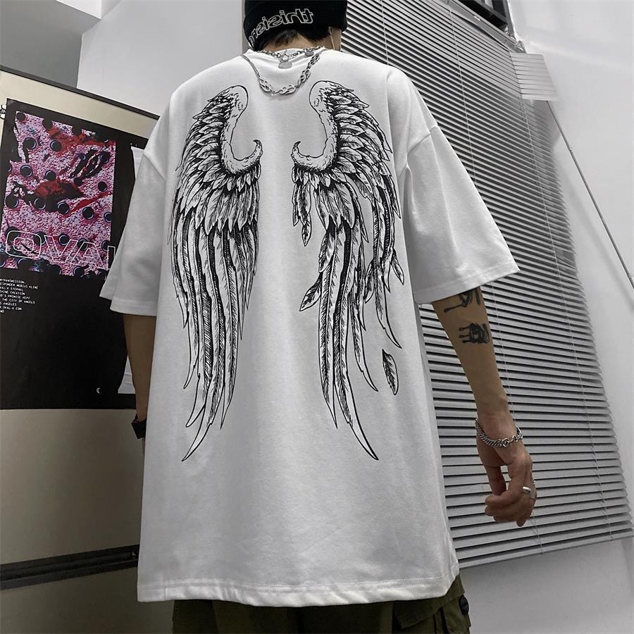 Graphic Tee With Angel Wings