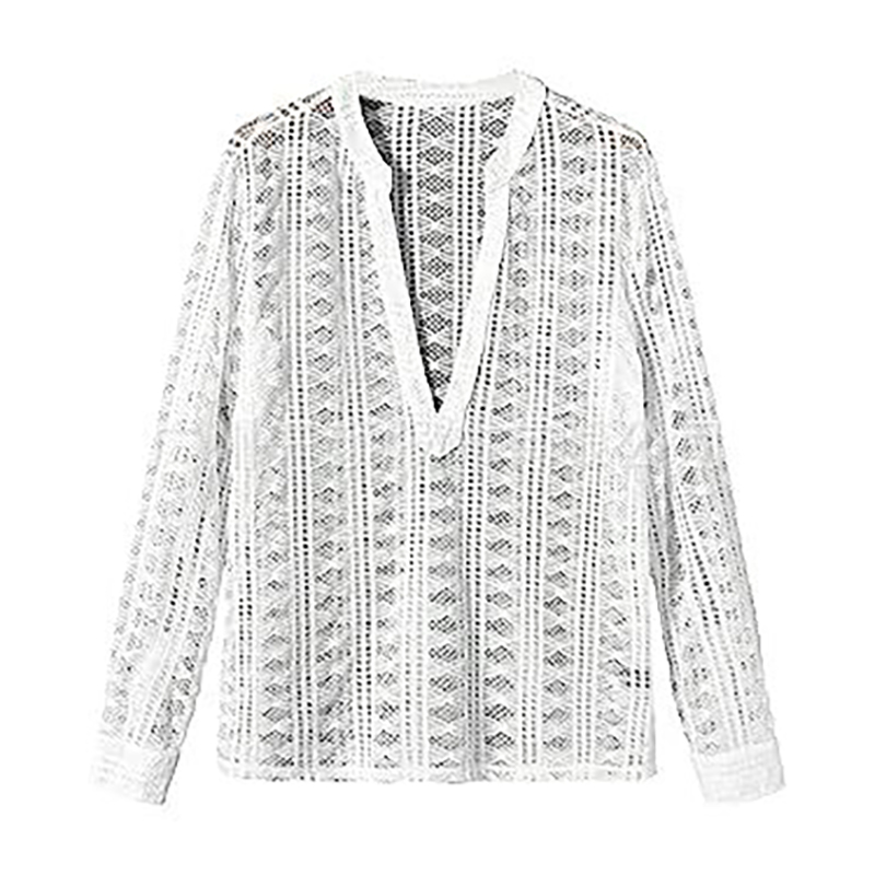 Street Fishnet Long Sleeve Cutout T-Shirt