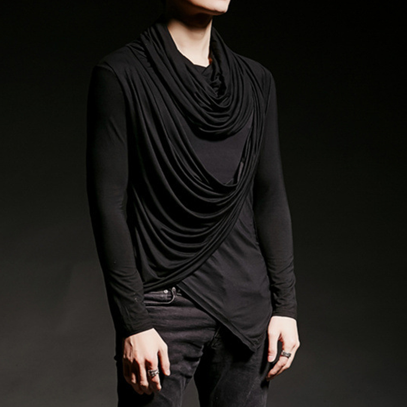 Minimalist Solid Color Stacked Neck T-Shirt Minimalist Solid Color Stacked Neck T-Shirt