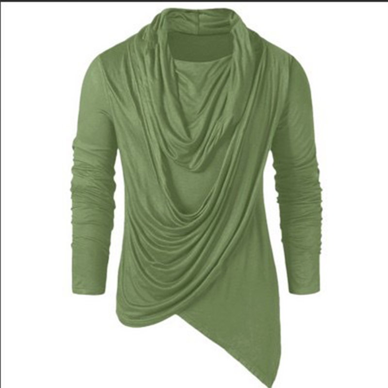 Minimalist Solid Color Stacked Neck T-Shirt Minimalist Solid Color Stacked Neck T-Shirt