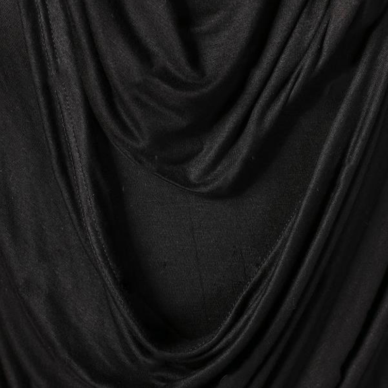 Minimalist Solid Color Stacked Neck T-Shirt Minimalist Solid Color Stacked Neck T-Shirt