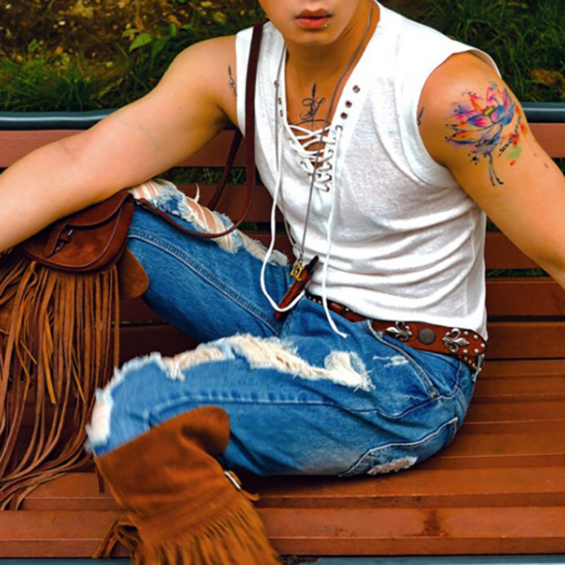 Roman Style V Neck Sexy Slim Solid Color Vest Roman Style V Neck Sexy Slim Solid Color Vest