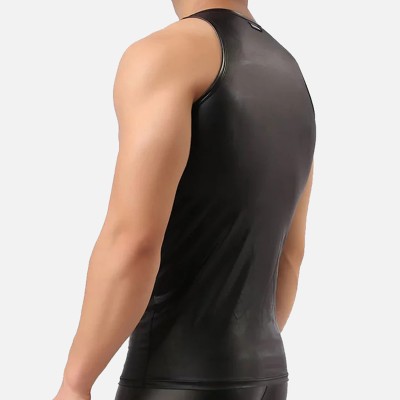 Men's Soft Patent Leather Tank Top