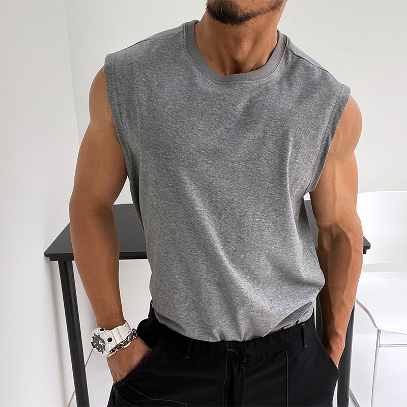 Men's Sleeveless Solid Color Vest