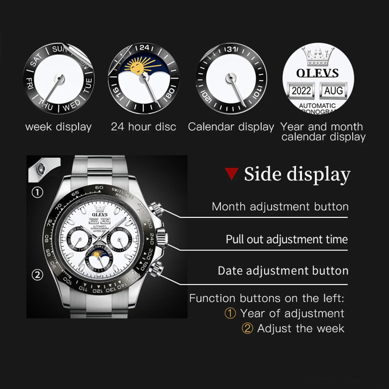 Waterproof Multi-function Luminous Automatic Mechanical Watch for Men