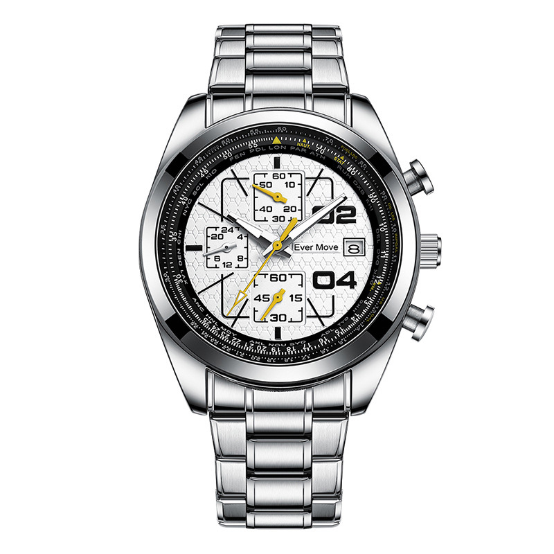 Multifunctional Stainless Steel Luminous Quartz Watch