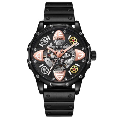 Hollow Luminous Stainless Steel Automatic Mechanical Watch