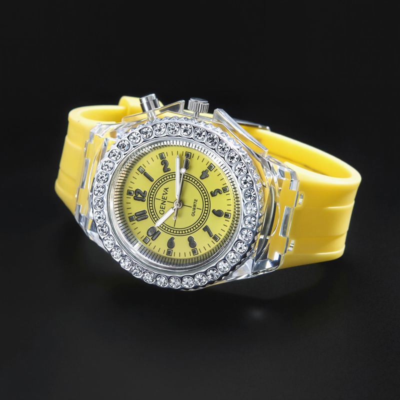 Multicolor Luminous LED Lighting Sport Watch with Silicone Strap Multicolor Luminous LED Lighting Sport Watch with Silicone Strap