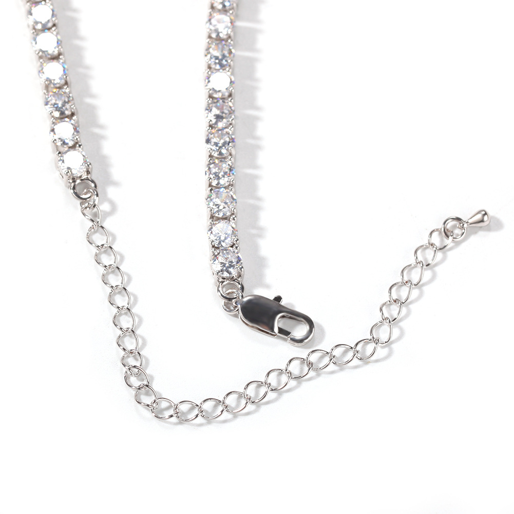 Women's Handset Butterfly Tennis Chain in Silver