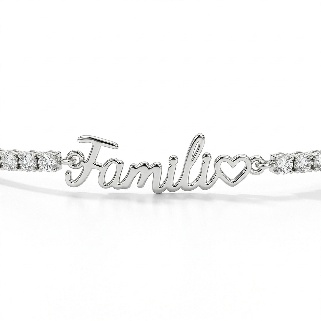 Custom Letters Name Necklace with Tennis Chain