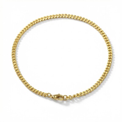 Women's 3mm Cuban Bracelet in Gold